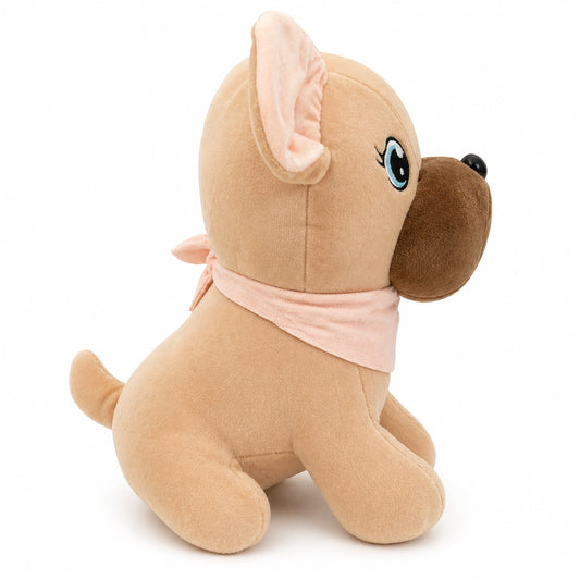 Jucărie de pluș cățeluș bej 30 cm – design adorabil