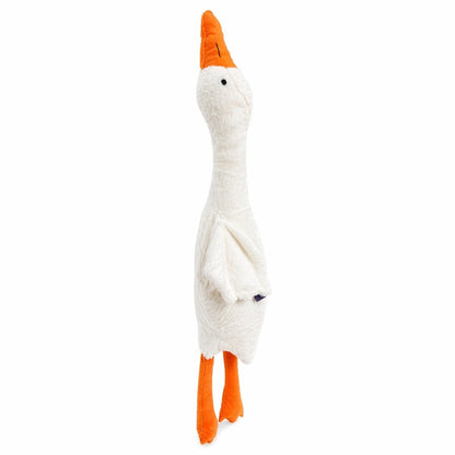 Jucărie de pluș gâscă albă 125 cm – pernă lungă, pluș moale, ideală pentru îmbrățișat