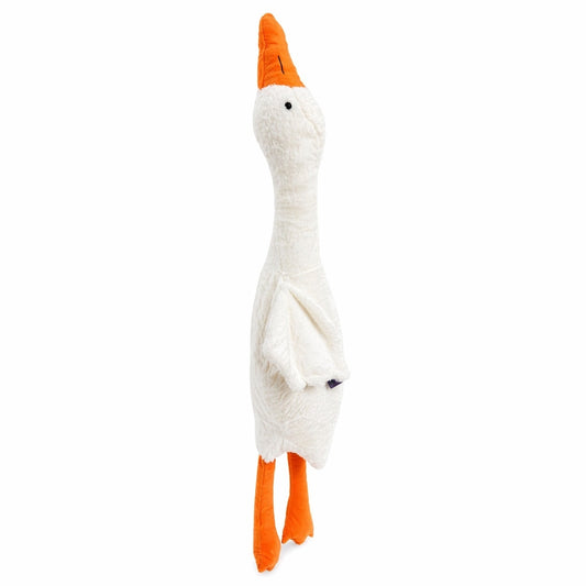 Jucărie de pluș gâscă albă 125 cm – pernă lungă, pluș moale, ideală pentru îmbrățișat