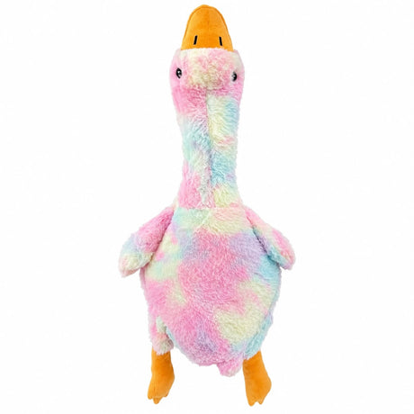 Jucărie de Plus Gâscă Multicoloră pentru Copii 50cm , Moale și Catifelată, Jucarie de Pluș