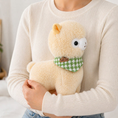Jucărie de pluș lamă, galbenă 25 cm – pluș moale decorativ