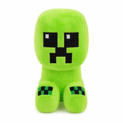Jucărie de pluș pixelată verde 22 cm – personaj cubic stil joc video, moale și simpatic
