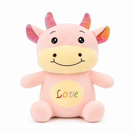 Jucarie de plus vacuta roz 45 cm – plus moale, design adorabil