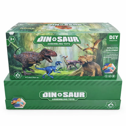 Jucarie dinozaur de asamblat DIY, model aleatoriu, figurina interactiva copii