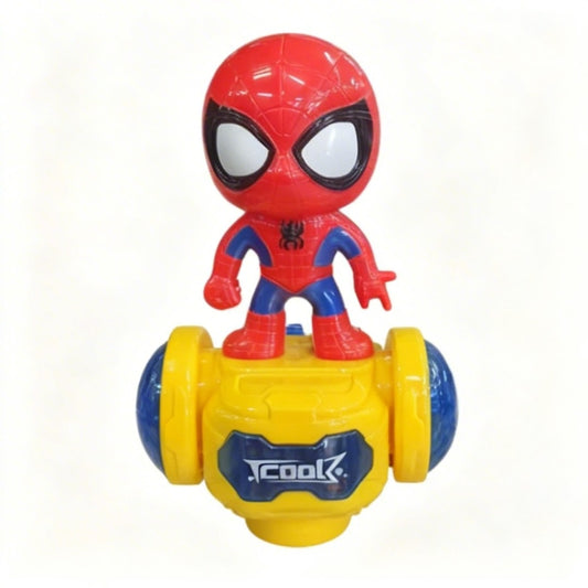 Jucarie interactiva balans cu lumini, sunete si abur, model supererou, multicolor