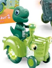 Jucărie Interactivă Dinozaur Electric pe Tractoraș cu Lumină și Sunet