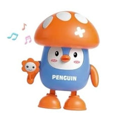 Jucărie interactivă pinguin cu lumini și sunete, Plastic, mișcare ritmică, 11,5 x 16,3 cm