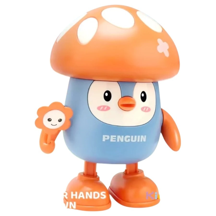 Jucărie interactivă pinguin cu lumini și sunete, Plastic, mișcare ritmică, 11,5 x 16,3 cm