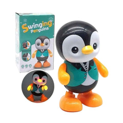 Jucărie Interactivă Pinguin Dansator Electric din Plastic cu Sunete și Lumini, 20,5 cm