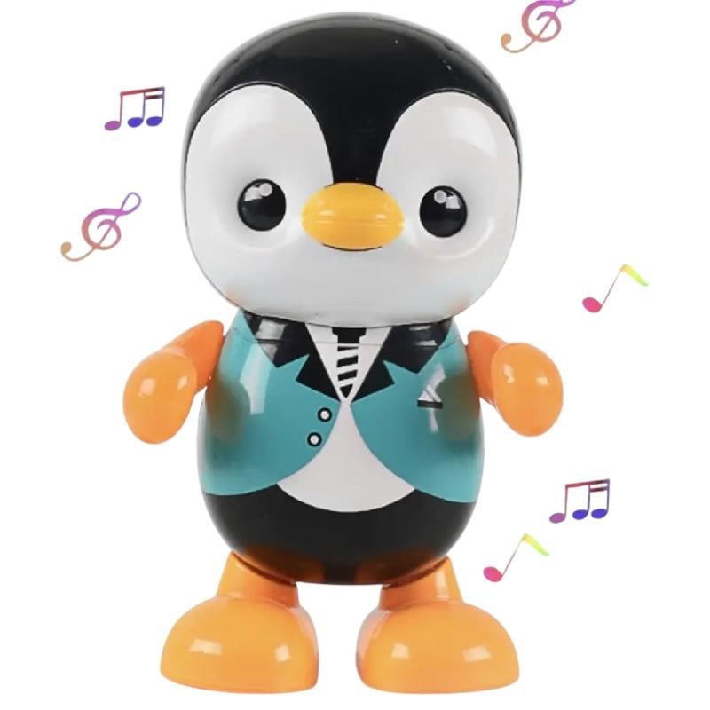 Jucărie Interactivă Pinguin Dansator Electric din Plastic cu Sunete și Lumini, 20,5 cm