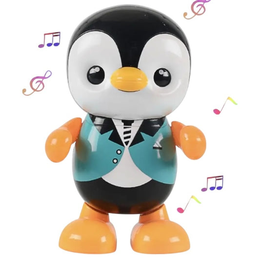 Jucărie Interactivă Pinguin Dansator Electric din Plastic cu Sunete și Lumini, 20,5 cm