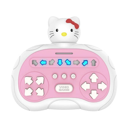 Jucarie Interactiva Tip Gamepad pentru Copii, Lumini si Sunete, Design Pisicuta Roz