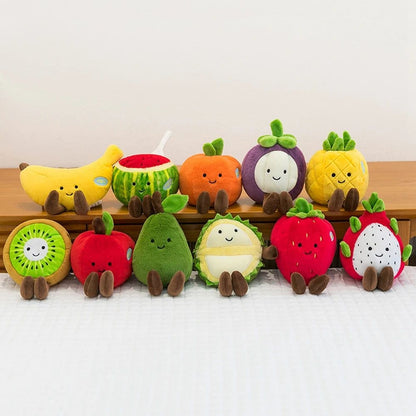 Jucarie plus ananas pufos cu fata zambitoare, model simpatic, 16 cm