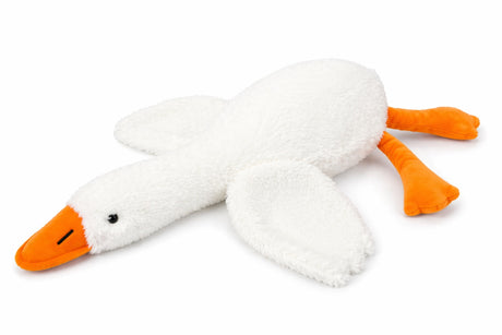 Jucărie pluș gâscă albă 50 cm, moale, pufoasă, decorativă, cadou copii