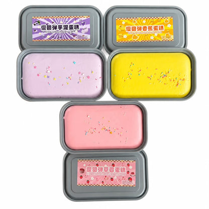 Jucărie Squishy Antistres Prăjitură Pufoasă cu Aromă, Slow Rising, Model și Aromă Aleatorii