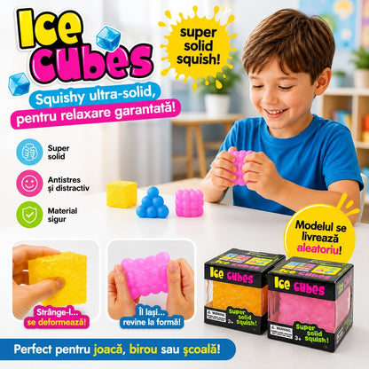Jucărie Squishy Bubble Antistres – Cub Senzorial Elastic, Model Aleatoriu pentru Copii și Adulți