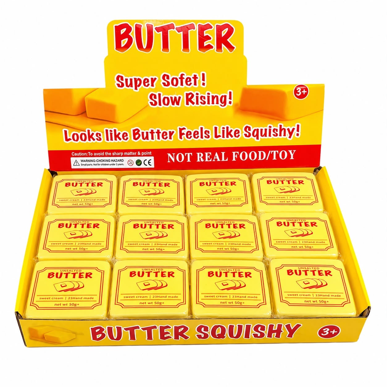Jucărie Squishy Butter 7 x 9 x 4 cm – Antistres, Super Moale, Slow Rising pentru Copii