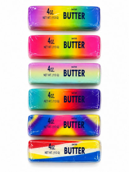 Jucărie Squishy Butter Rainbow 13 cm – Antistres Slow Rising, Model Unt Multicolor