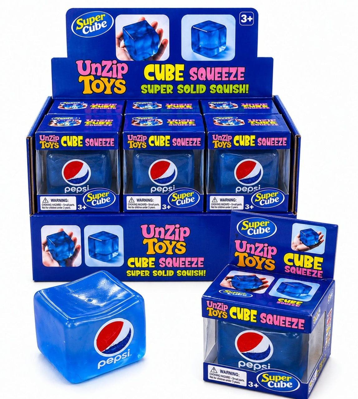 Jucărie Squishy Cub Albastru Anti-Stres – Cub Senzorial Moale și Elastic pentru Copii și Adulți