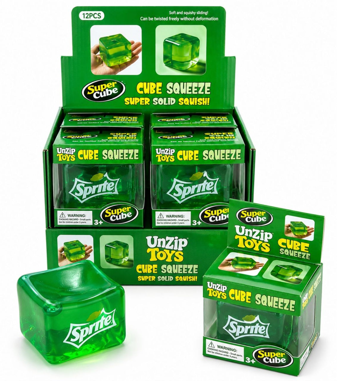 Jucărie Squishy Cub Verde Transparent – Cub Anti-Stres Moale și Elastic pentru Copii și Adulți