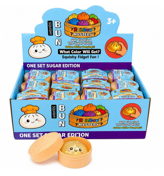 Jucărie Squishy Dumpling cu Lumini LED 5,5 cm – Antistres Moale
