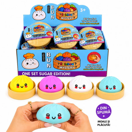 Jucărie Squishy Dumpling Cu Spumă 8,5 cm – Antistres Moale, Kawaii