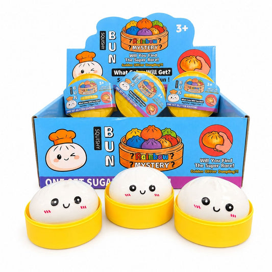 Jucărie Squishy Dumpling Fosforescentă 8,5 cm – Antistres, Glow in the Dark, Super Moale