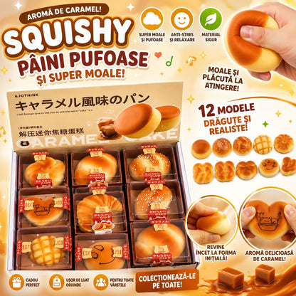Jucărie Squishy Food cu Aromă de Caramel – Model Aleatoriu, Antistres Moale