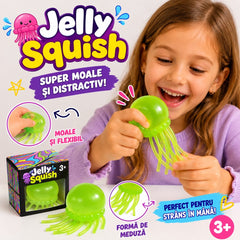 Jucărie Squishy Meduză 7 cm – Antistres, Moale și Flexibilă, Jelly Squish pentru Copii, Culoare aleatorie