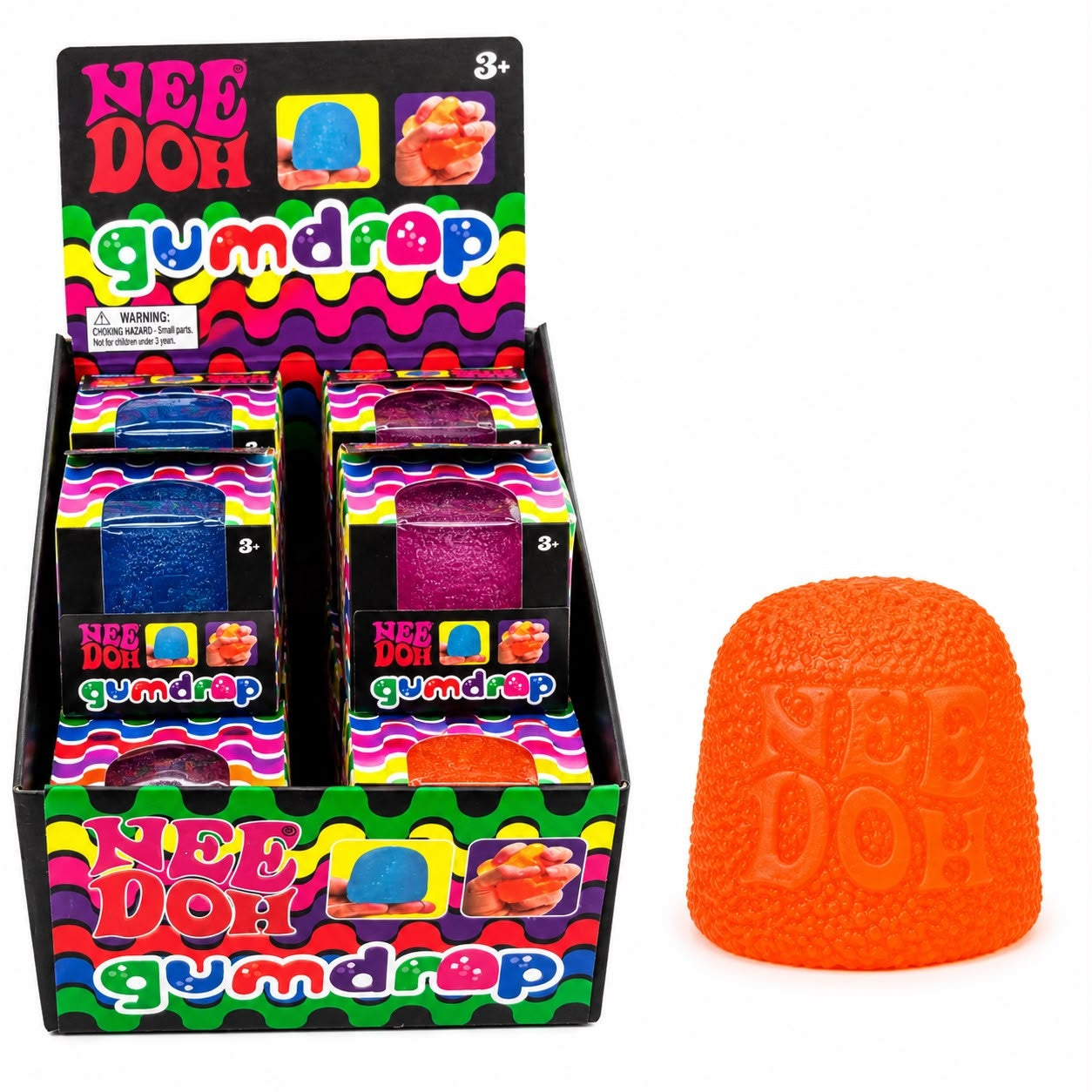 Jucărie Squishy Tip NeeDoh Gumdrop – Lacrimă Antistres Moale și Elastică, Model Aleatoriu