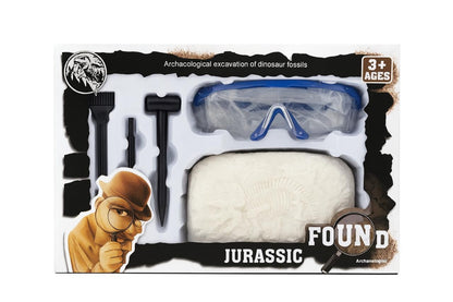 Kit Arheologic Jurassic pentru Excavare Fosile Dinozaur cu Unelte si Ochelari