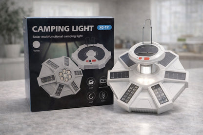 Lampa camping solara multifunctionala XG-T51 LED cu incarcare telefon si Type-C