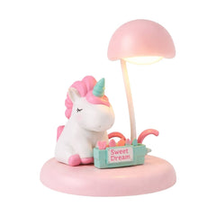 Lampa de veghe interactivă Unicorn, plastic, lumini reglabile, 15 cm