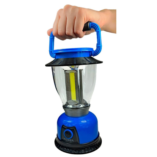 Lampă solară de camping LED multifuncțională din plastic, culoare galbenă