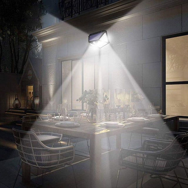 Lampa solară de perete LED, plastic, IP65, autonomie 35000 ore, neagră