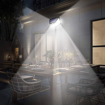 Lampa solară de perete LED, plastic, IP65, autonomie 35000 ore, neagră