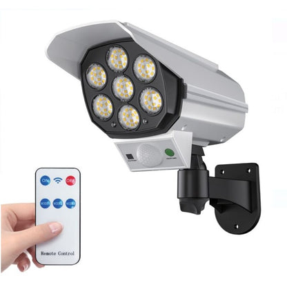 Lampa Solara LED cu Senzor Miscare si Telecomanda, Camera Supraveghere Falsa, Exterior