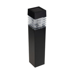 Lampă solară LED cu țeapă decorativă pentru grădină, plastic negru, lumina rece