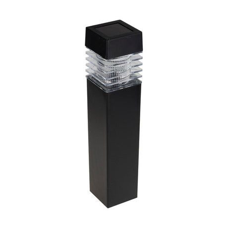 Lampă solară LED cu țeapă decorativă pentru grădină, plastic negru, lumina rece