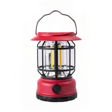 Lanternă de camping LED roșie, plastic durabil, încărcare solară 21cm x 11cm x 15cm