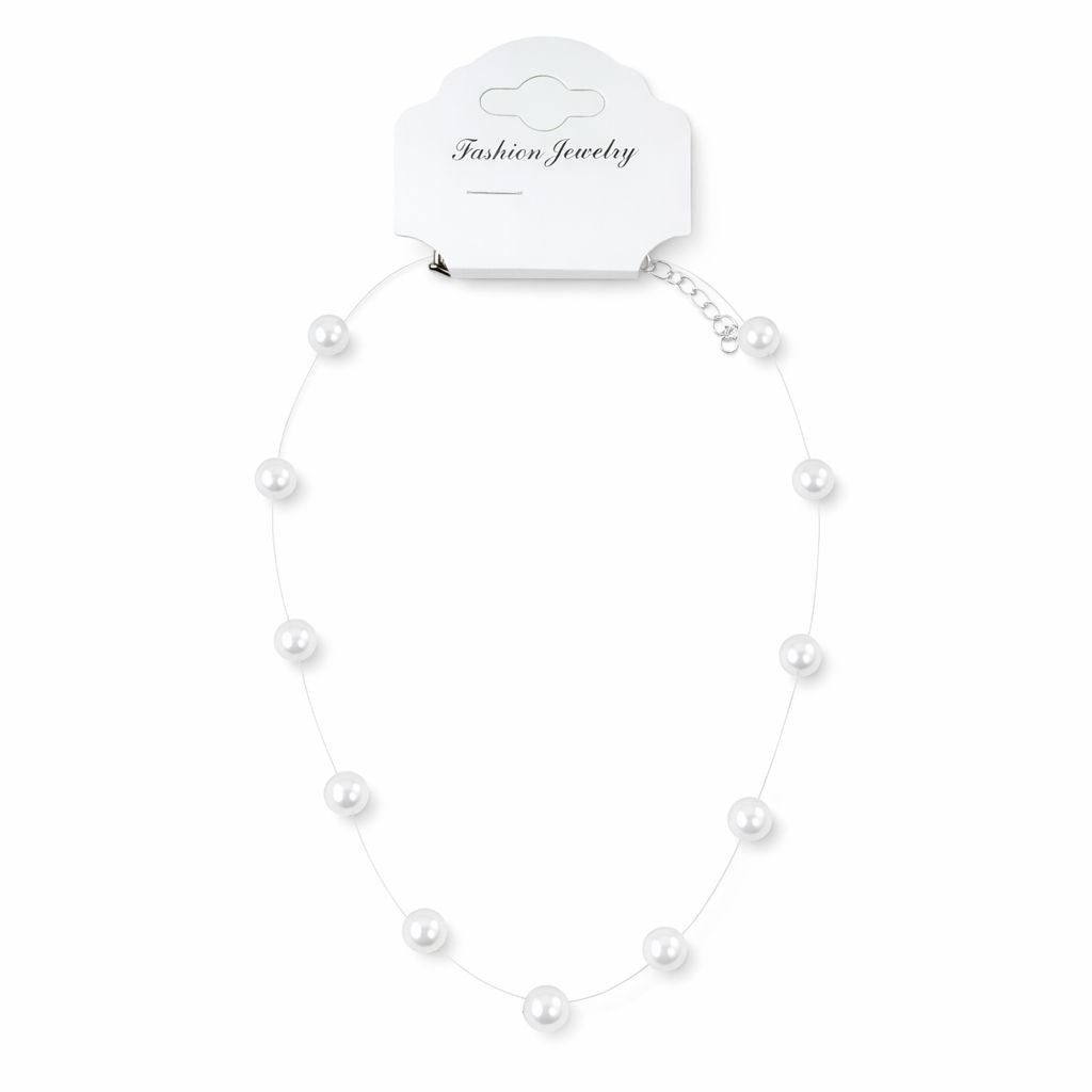 Lantisor invizibil reglabil 36cm Roxe cu perle multiple elegant