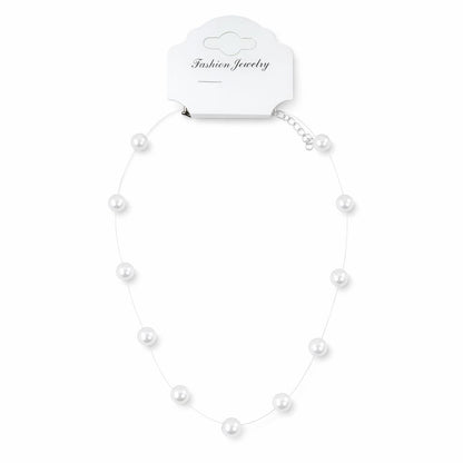 Lantisor invizibil reglabil 36cm Roxe cu perle multiple elegant