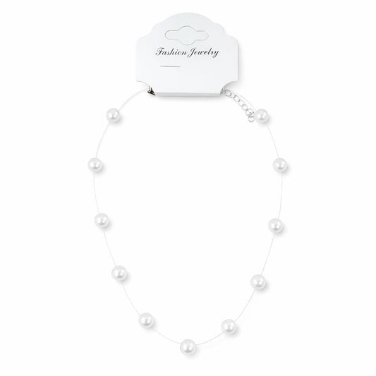 Lantisor invizibil reglabil 36cm Roxe cu perle multiple elegant