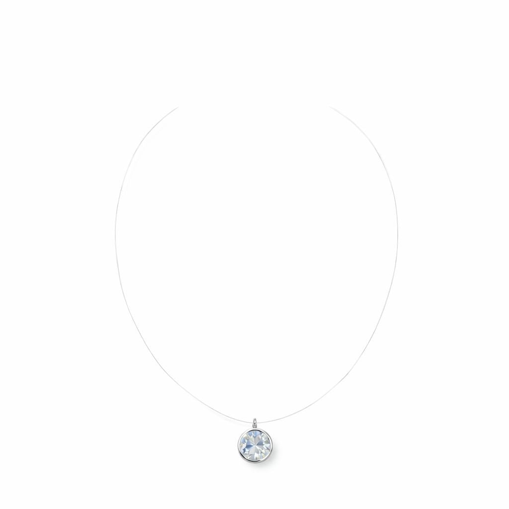 Lantisor invizibil Roxe reglabil 36cm cu pandantiv rotund cristal
