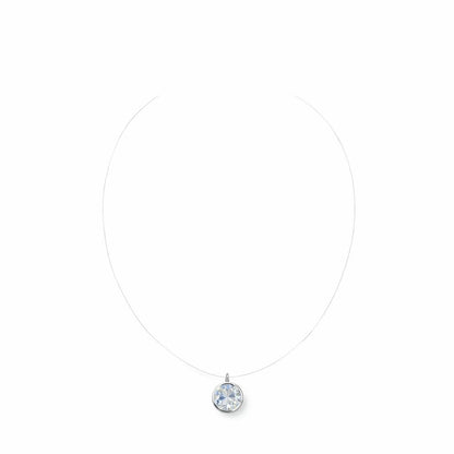 Lantisor invizibil Roxe reglabil 36cm cu pandantiv rotund cristal