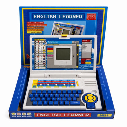 Laptop educativ copii English Learner cu jocuri si sunete, invatare interactiva, 30 cm