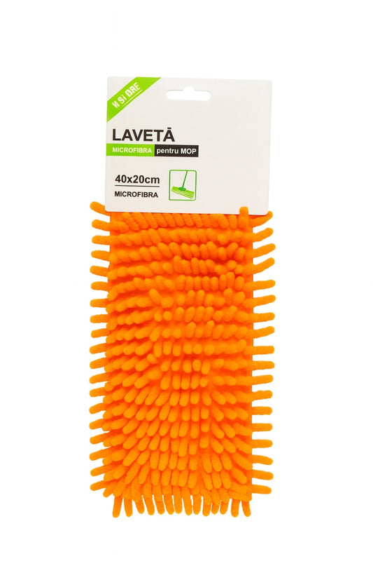 Laveta Microfibra pentru Mop 40x20 cm, Ultra Absorbanta, Portocaliu