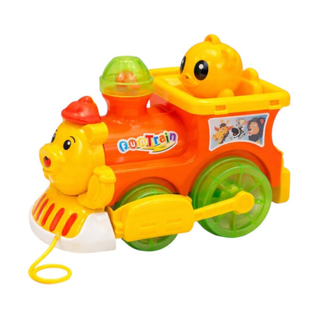 Locomotivă interactivă pentru copii cu lumini și sunete, plastic, 18,5x13,5x11 cm