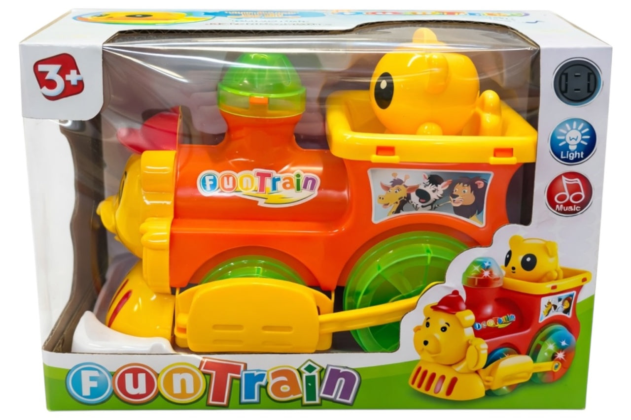 Locomotivă interactivă pentru copii cu lumini și sunete, plastic, 18,5x13,5x11 cm