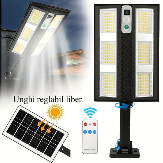 Lumină cu senzor solar CBKJ, control de la distanță, LED de înaltă luminozitate, negru